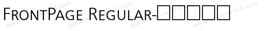 FrontPage Regular字体转换